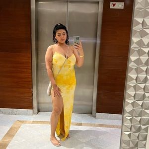 Tie dye maxi dress from Fashion nova